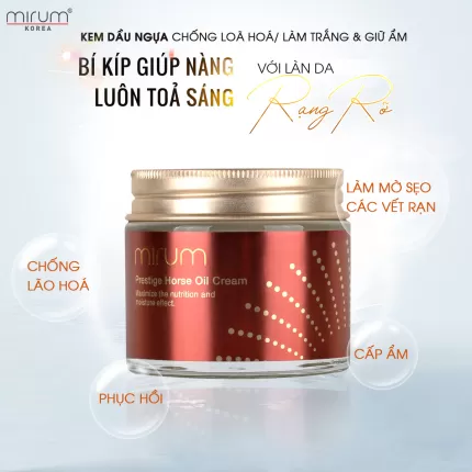 Kem dầu ngựa Mirum 70ml - Kem chống lão hóa, trắng da và giữ ẩm - Mirum Prestige Horse Oil Cream